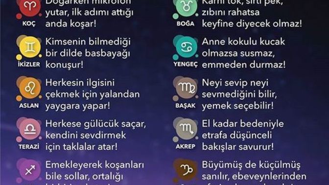 Burçların bebeklikleri nasıl olur?