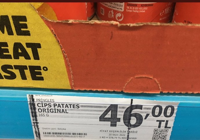Pringles 46 TL oldu. Markete girmeye korkar oldunuz mu?