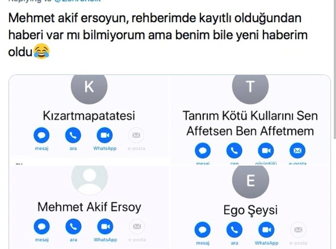 Listenizde en garip kaydettiğiniz isim nedir?