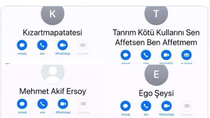 Listenizde en garip kaydettiğiniz isim nedir?