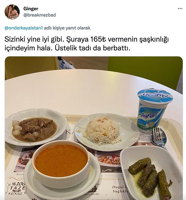 Bu menü sizce 165 TL eder mi?