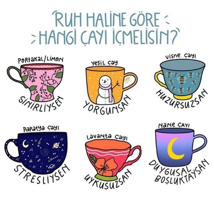 Papatya & Melisa çayı tüketiyorum malum anti-stress etkisi var...😌