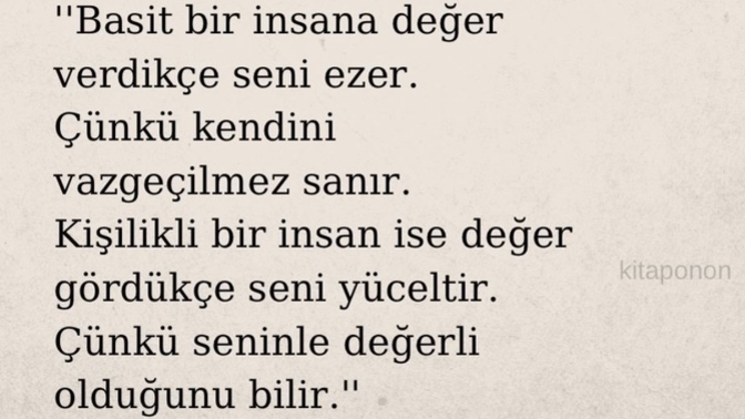 Basit bir insan mısınız/ yoksa kişilikli bir insan mı?
