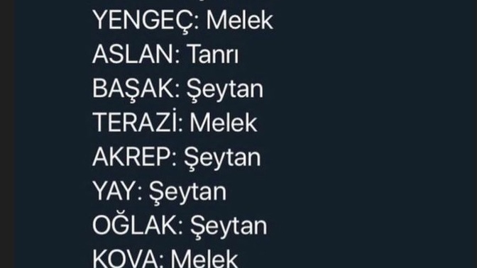 Melek misin? Şeytan mı?