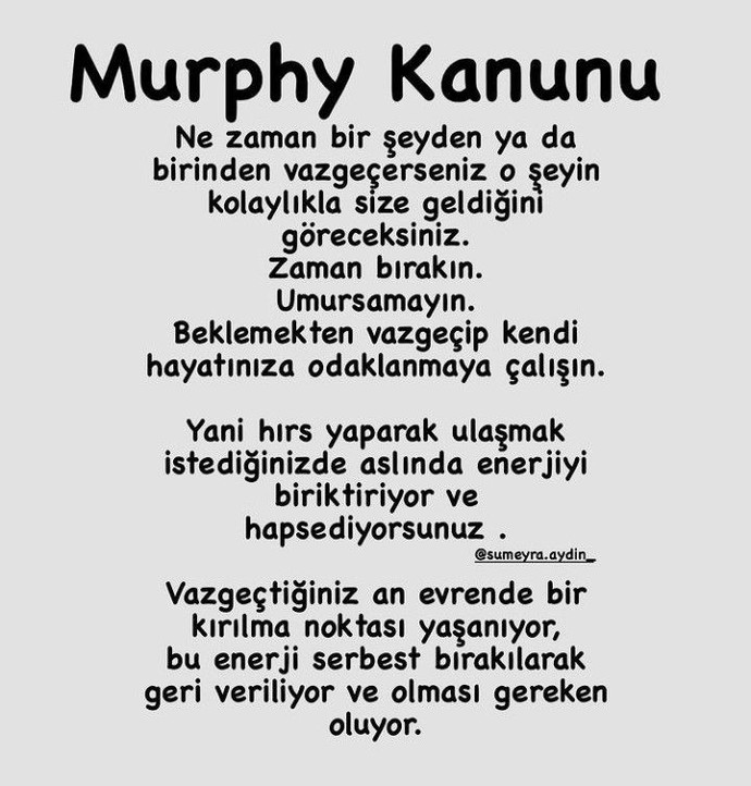 Vazgeçmeyi bilin :)