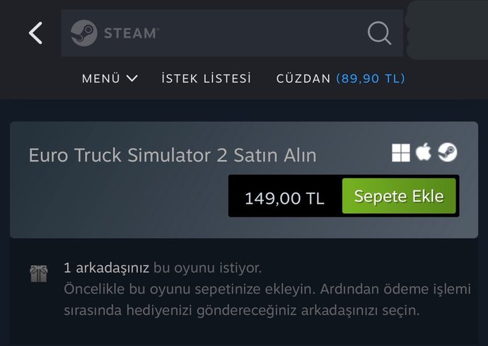 ETS2 oyunu daha zamlanır mı, 150 TL?