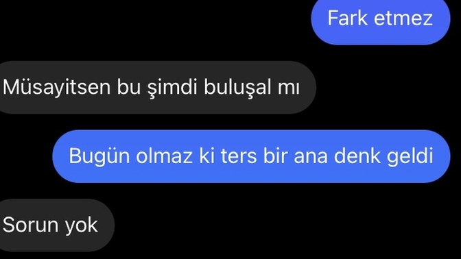 Şimdi ise sevgilisine yazdım?