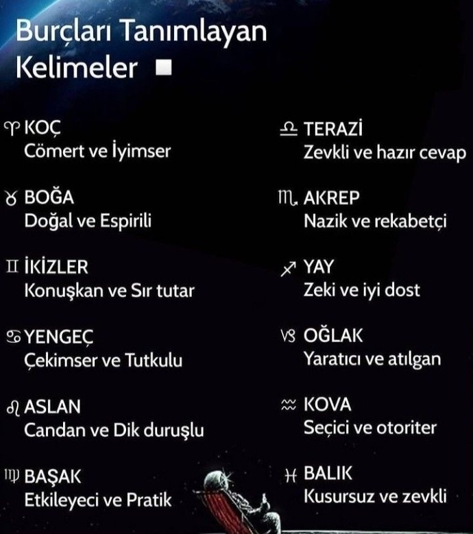Burçları tanımlayan kelimeler 🦋 Senin burcun hangisi?
