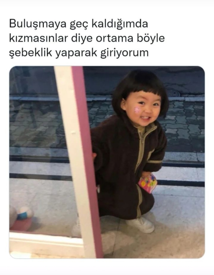 Bugün sen gibiydim cici kız
