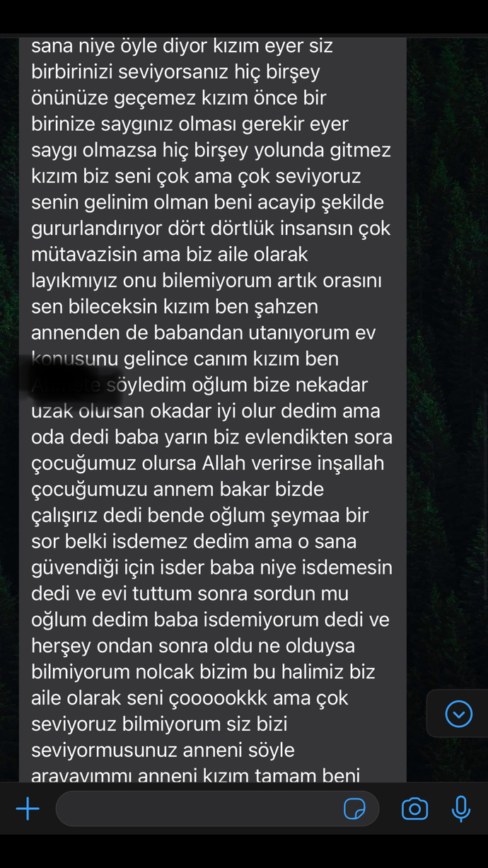 Nişanlımın babası bunları yazmış sizce cevap vermeli miyim ne yazmalıyım?