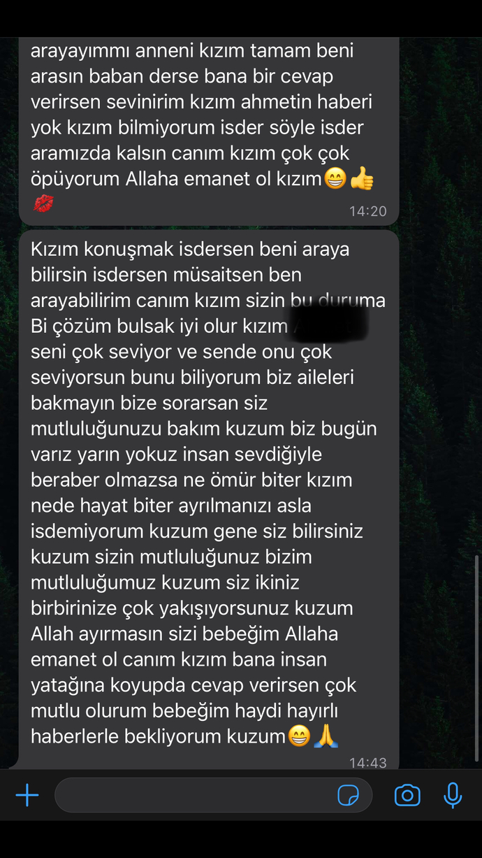 Nişanlımın babası bunları yazmış sizce cevap vermeli miyim ne yazmalıyım?
