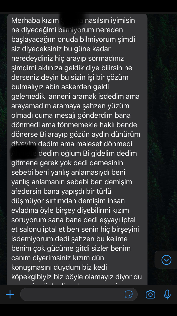 Nişanlımın babası bunları yazmış sizce cevap vermeli miyim ne yazmalıyım?