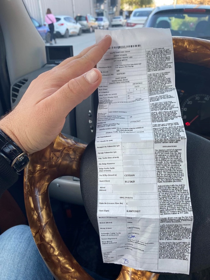 Hayatım boyunca ilk defa araba cezası yedim. Çok garip duyguymuş. Sizin cezanız var mı?