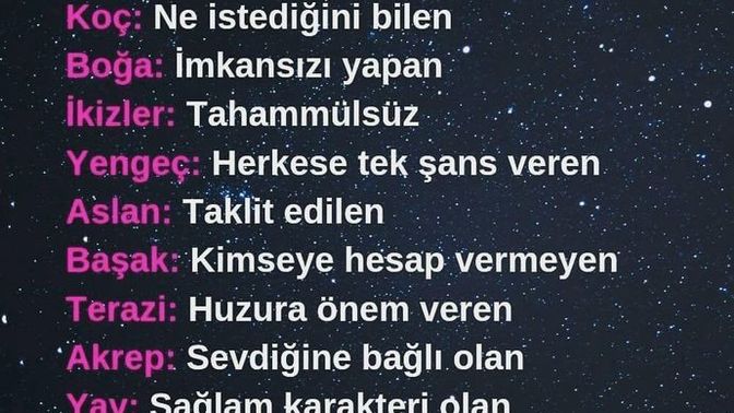 Burcunuza göre kimsiniz? Bucunuz hangisi?