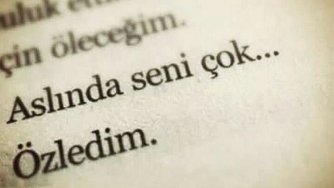 Özledim yazsam mı?