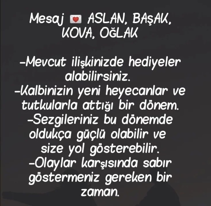 Burçlara mesaj var, bu mesajlar nelerdir?