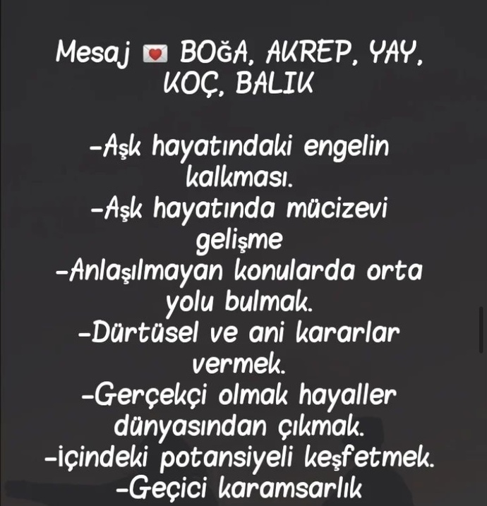 Burçlara mesaj var, bu mesajlar nelerdir?