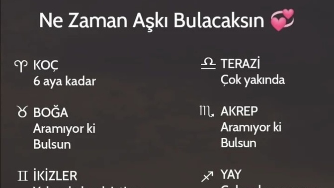 Burcuna göre aşkı ne zaman bulacaksın?