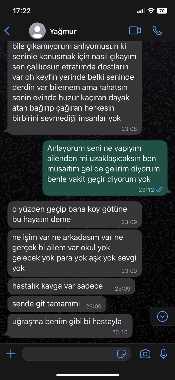 Nedensiz ayrıldık bi anda neden bırakmış olabilir?