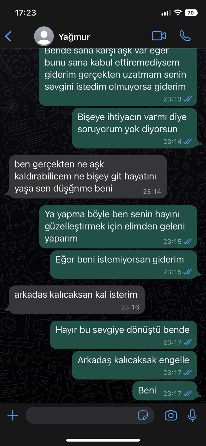 Nedensiz ayrıldık bi anda neden bırakmış olabilir?