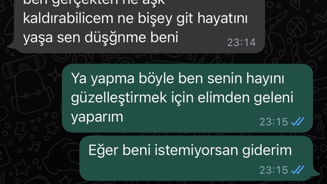 Nedensiz ayrıldık bi anda neden bırakmış olabilir?