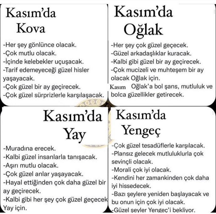 Kasım ayında sizi neler bekliyormuş?