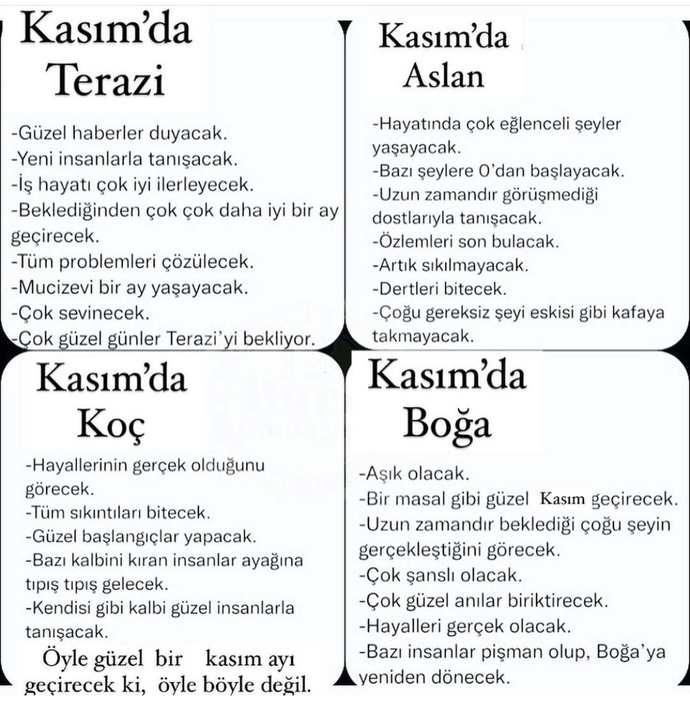 Kasım ayında sizi neler bekliyormuş?