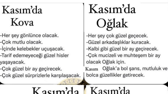 Kasım ayında sizi neler bekliyormuş?