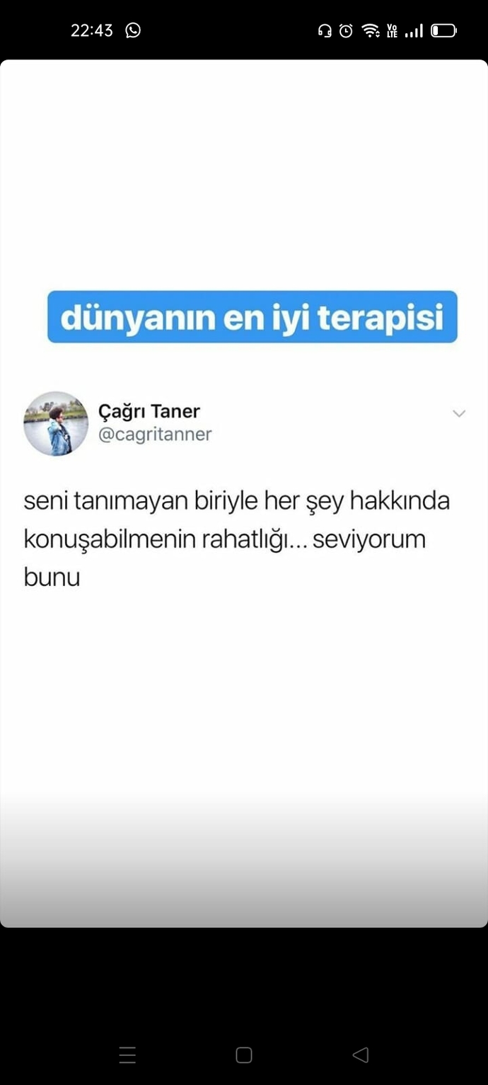 Dünyanın en iyi terapisi mi sizce de?