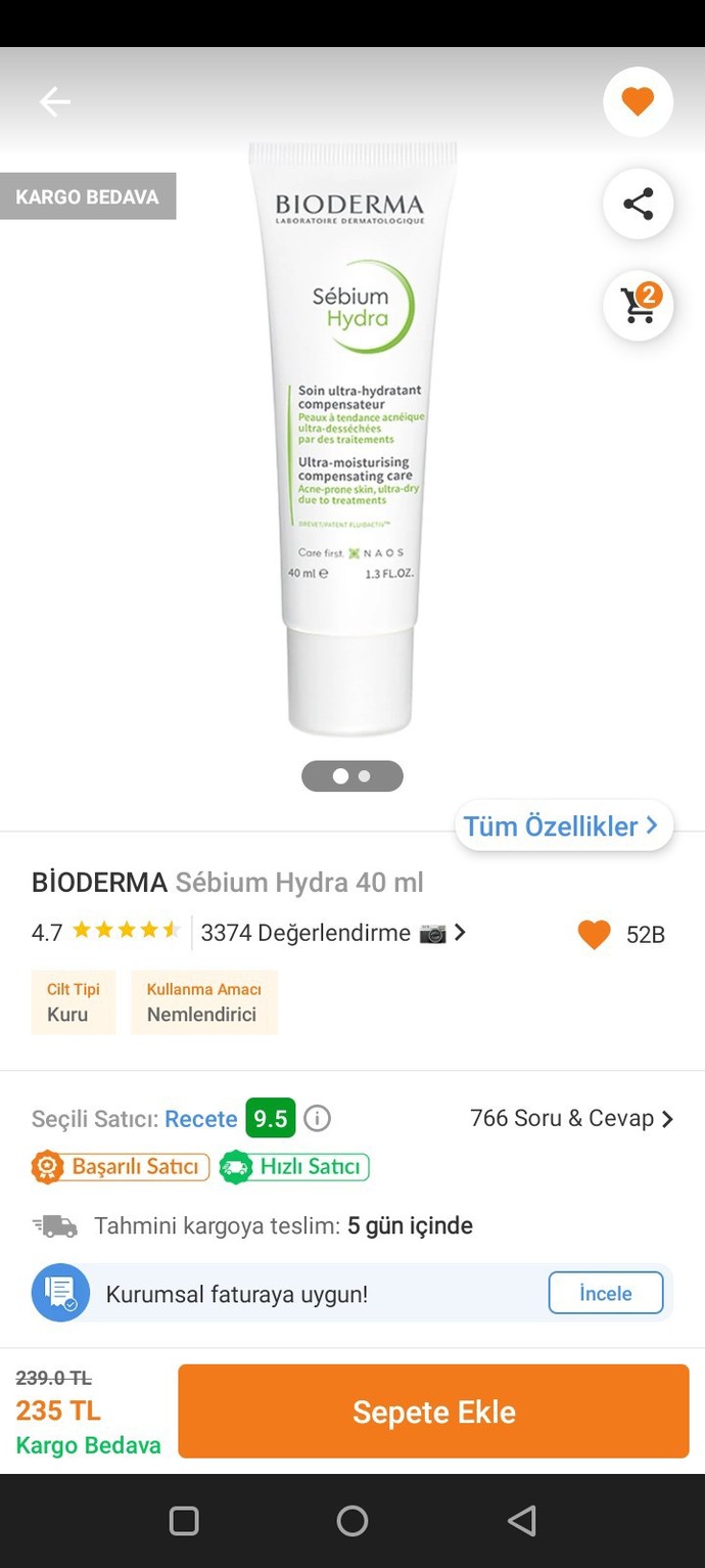 Doktor yeşil olan Biodermayı önerdi. Hangisini alayım?
