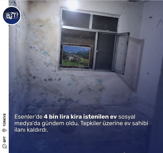 Esenlerde 4000 TL kira istenilen ev viral oldu. Sizce bu fiyata değer mi?