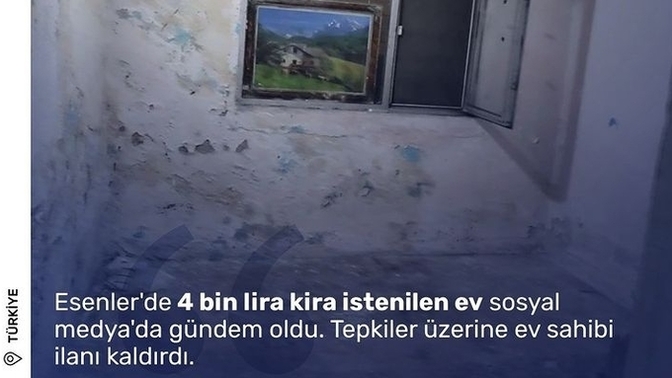 Esenlerde 4000 TL kira istenilen ev viral oldu. Sizce bu fiyata değer mi?