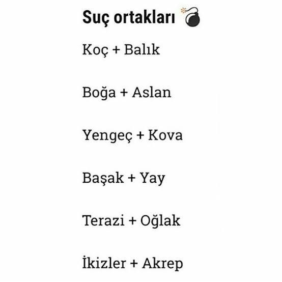 Suc ortağınız hangi burç bakın bakim😂?