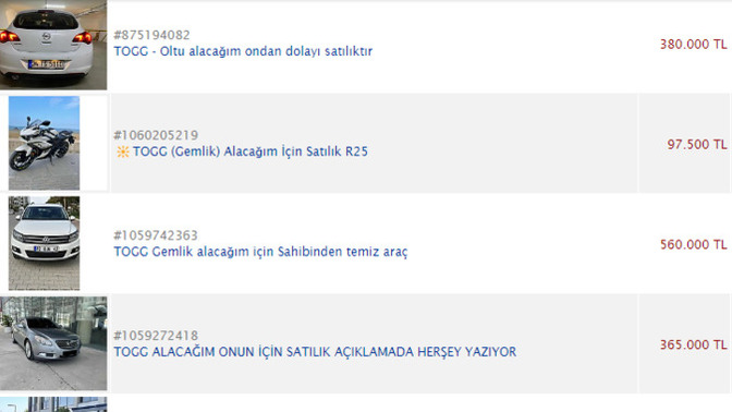 TOGG'un henüz fiyatı belli olmadan insanlar alabilmek için arabasını satmaya başladı! Bu ilanlar gerçek mi?
