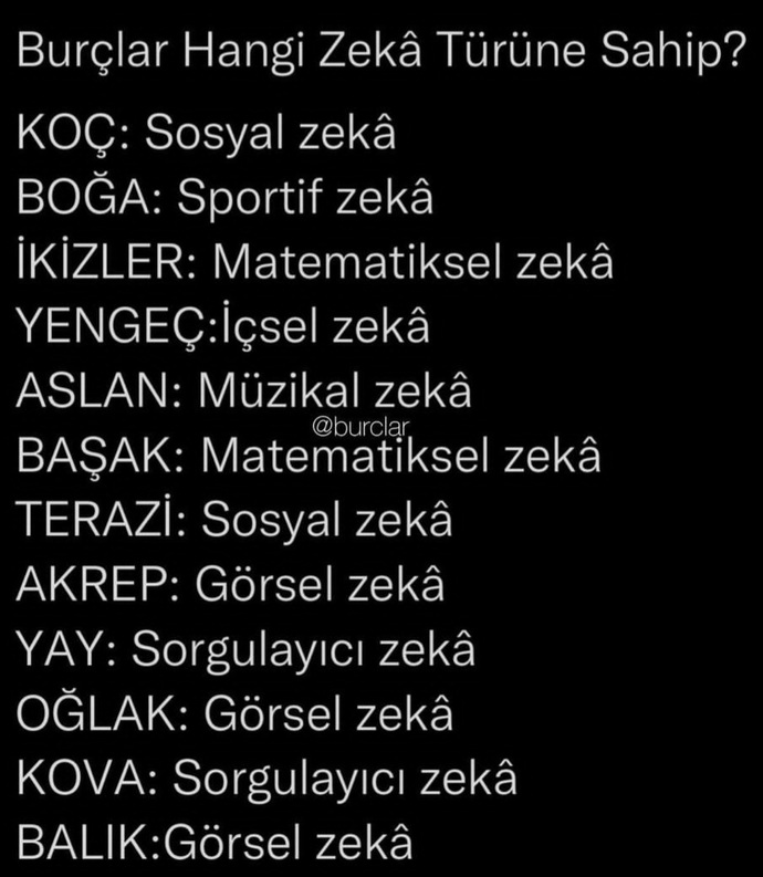 Burnunuza göre hangi zeka türüne sahipsiniz?