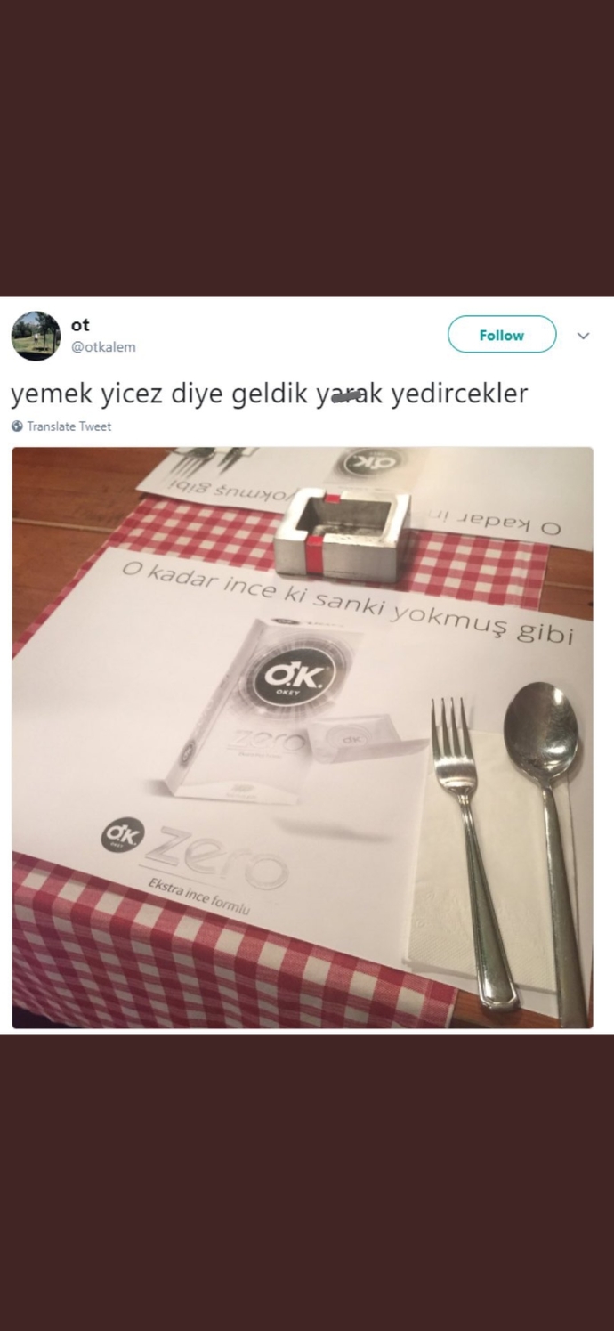 Yemek yediğiniz restoran da tertip düzene dikkat edermisiniz?