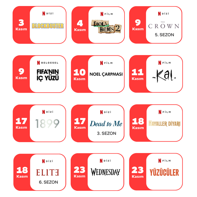 Netflix Kasım ayı programı yayınlandı! Beklediğiniz bir yapım var mı?