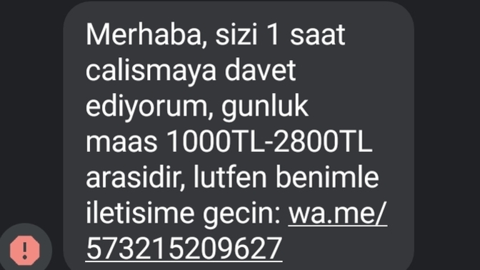 Dolandırıcı mesajları?