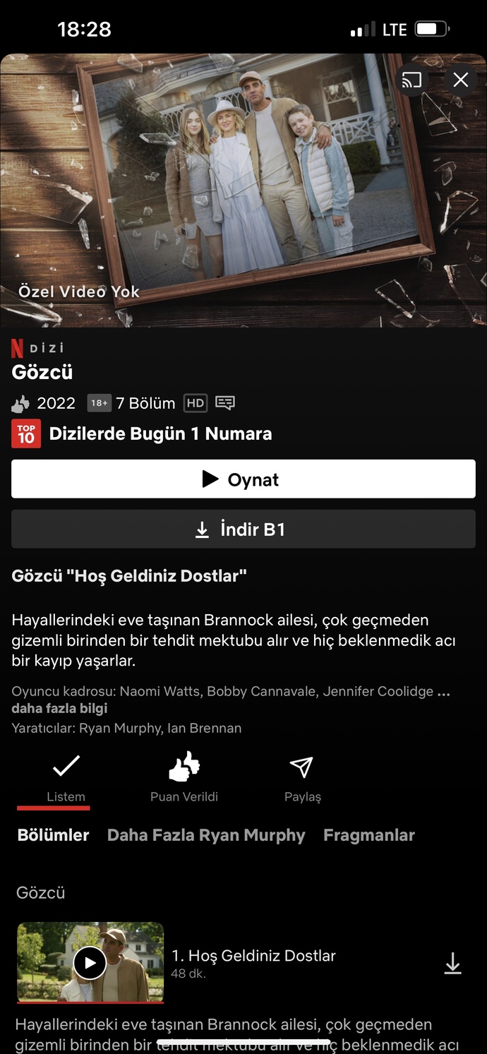 Netfixde GÖZCÜ dizisini kimler izledi?