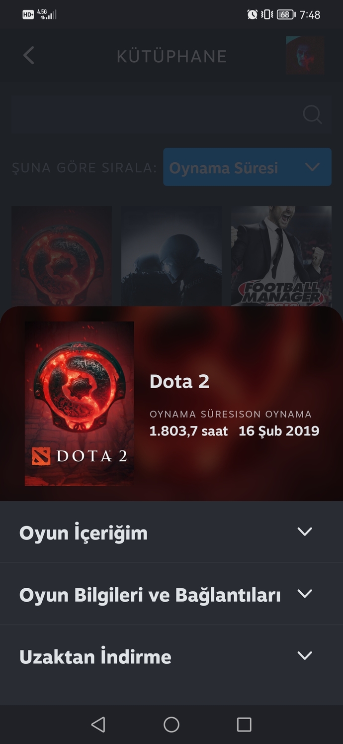 En çok hangi oyunda oynama saatiniz var?