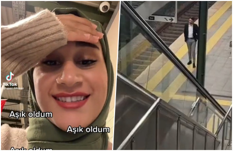 Metroda aşık olduğu adamın videosunu çekip TikToka yükledi! Yaptığı tam cezalık değil mi?