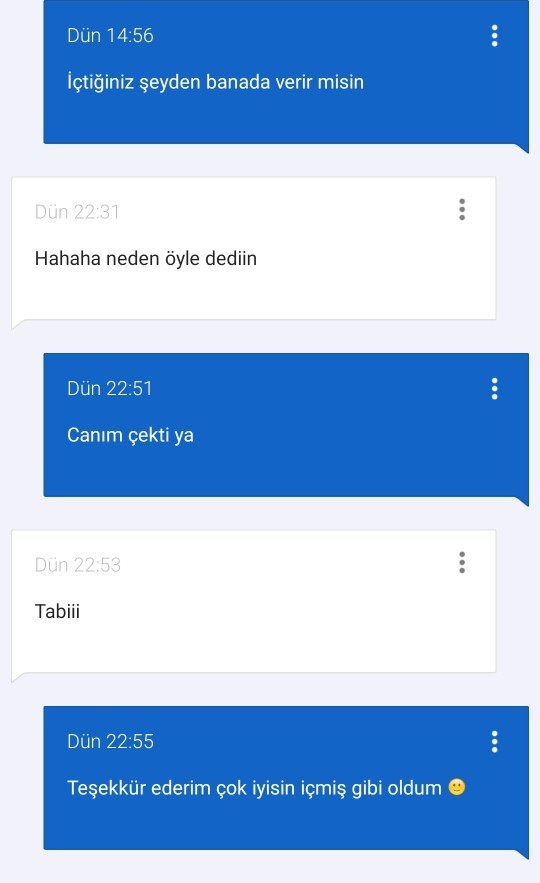 En son içtiğiniz veya yediğiniz şeyi bana verseydiniz ben ne yemiş olurdum?