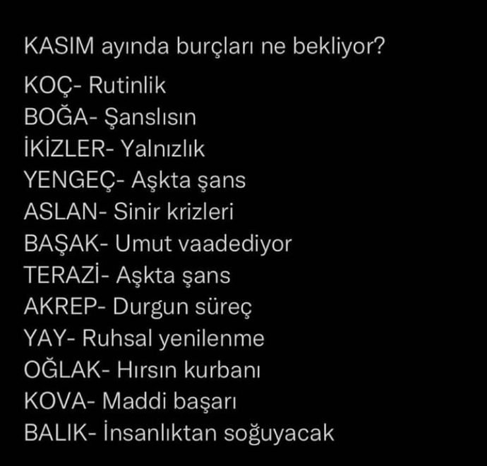Kasım ayında burçları neler bekliyor?