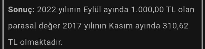 2017deki 1000 lirayla şimdiki 1000 lira aynı mı?