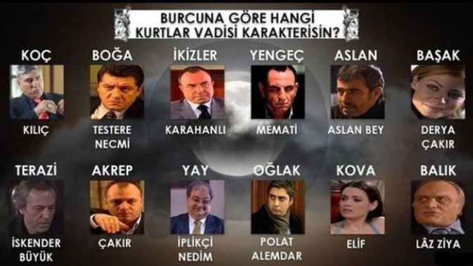 Burcunuza göre hangi kurtlar vadisi karakterisiniz?