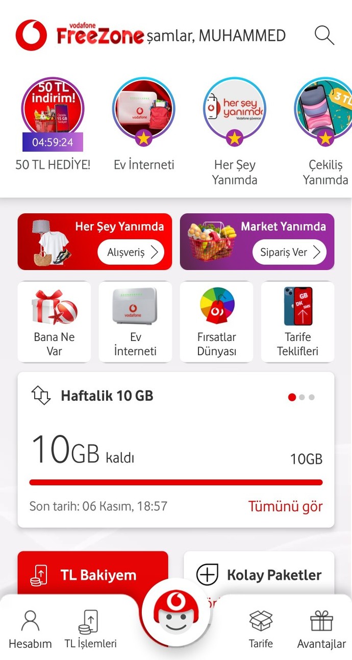 Kaç GB internet paketiniz yüklü şu an da ve memnun musunuz ne kadar dayanıyor?
