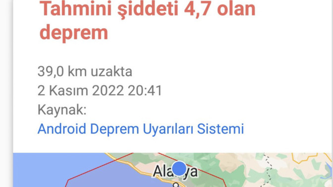 Antalya Alanya'da 4.7 şiddetinde deprem oldu, civardakiler iyi misiniz?
