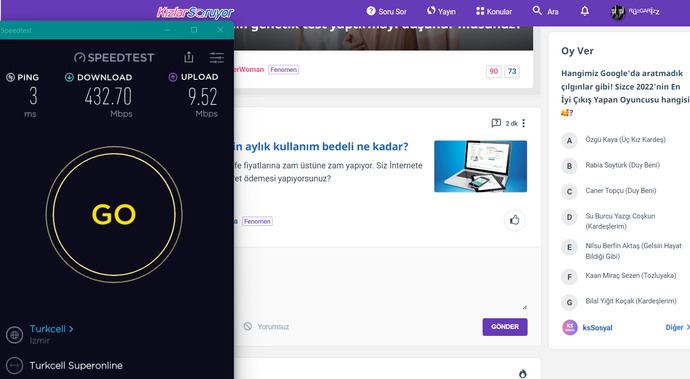İnternetinizin aylık kullanım bedeli ne kadar?