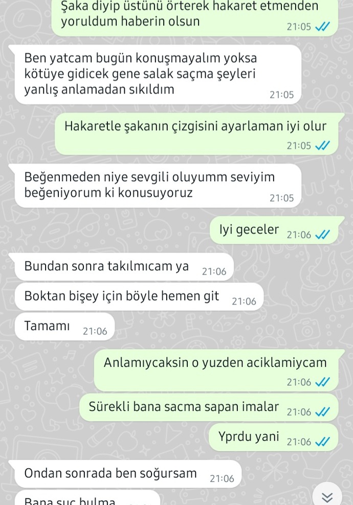Burada hatalı kişi ben miyim?