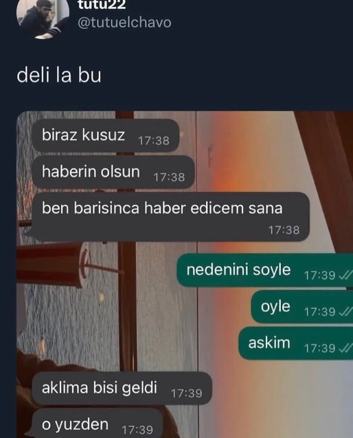 Sevgilime yalnız kalmak istiyorum dedim?